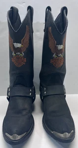 Stivali uomo Harley Davidson taglia 8 M neri western cowboy moto - Foto 1 di 18