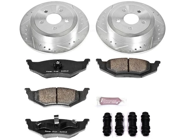 Kit de pastillas de freno trasero y rotor para Chrysler Cirrus 1995-2000 1996 1997 RS744YH Foto 1 de 1