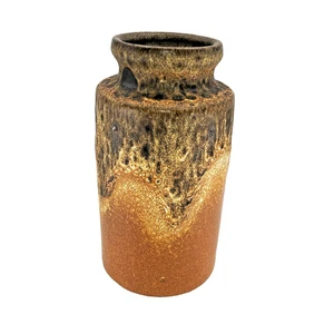 Vintage West German Fat Lava Vase Scheurich Keramik 293-18 7.25" Brown - Picture 1 of 8