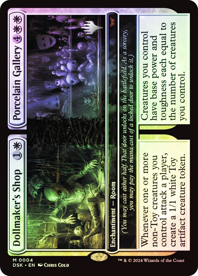 MTG FOIL Dollmaker's Shop // Porcelain Gallery (Promo Pack) (Duskmourn: House of - Image 1 of 1