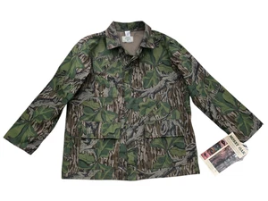 Vintage Mossy Oak Full Foliage 3 Pocket Camo Hunting Jacket Men Large USA NWT! - Picture 1 of 21