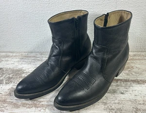 Durango Mens 7" Western Side Zip  Ankle Boots Size 10.5 D Black Leather TR820 - Picture 1 of 7