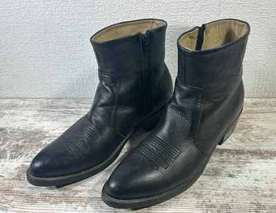 Botines Durango Para Hombres 7" Cremallera Lateral Occidental Talla 10.5 D Cuero Negro TR820 Foto 1 de 4