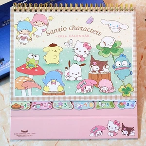 2026 Sanrio Mix Characters Desktop Calendar Stand Up Schedule + Planner Sticker - Picture 1 of 7