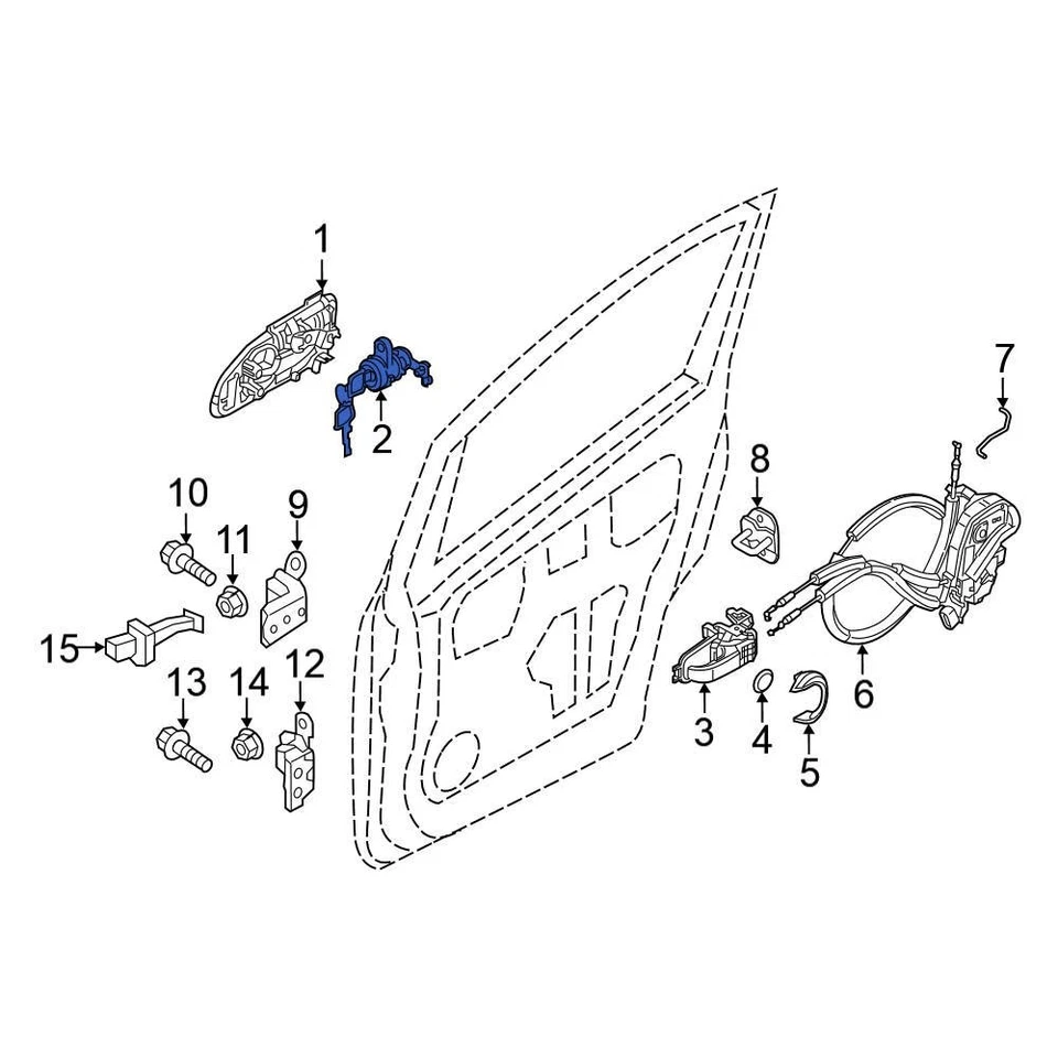 For Nissan NV200 2013-2021 Nissan H06013LM0A Front Left Outer Door Lock Cylinder Foto 1 de 1