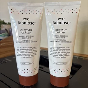 2 x EVO FABULOSO Chestnut COLOUR BOOSTING TREATMENT 220ml - Haircare High End - Picture 1 of 2
