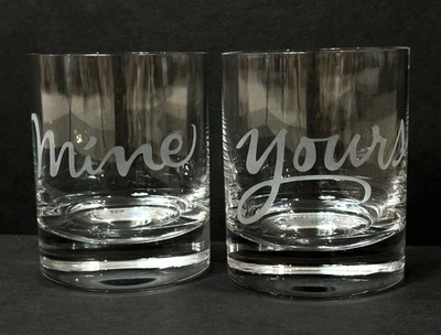 Óculos de cristal Kate Spade by Lenox Yours & Mine duplo antiquado - Novo - Imagem 1 de 4