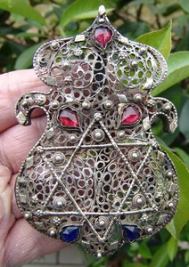 PRÄCHTIGE OSMANISCHE HANDMADE SILBER GÜRTEL SCHLIESSE MEHRFACH PUNZIERT - Bild 1 von 14