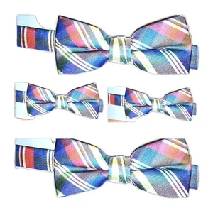 NEW Nordstrom Boys 4 Plaid Bow Ties Bundle Youth Pretied Wedding Party Formal - Picture 1 of 11