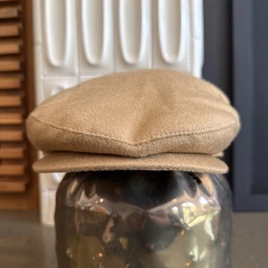 AMICALE SZ L/XL PURE 100% CASHMERE NEWSBOY CABBIE HAT CAP - Picture 1 of 6