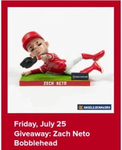 NEW in the BOX - Zach Neto LA Angels 2025 SGA Bobblehead ( Pre-Sell ) - Picture 1 of 1