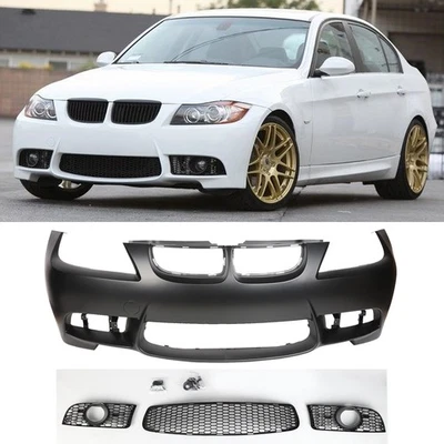 Front Bumper Cover Fit M3 Style For BMW  3 Series E90 E91 2005-2008 4Dr Foto 1 de 4