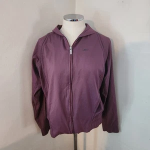Giacca a vento Reebok viola con cappuccio donna taglia large - Foto 1 di 4