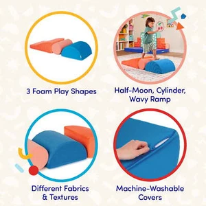 3 Foam Multicolor Play Shapes,Preschool Toys - Picture 1 of 4