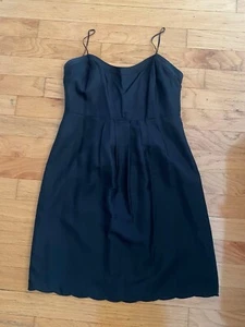 JUICY COUTURE Black Spaghetti Strap SILK Lined Y2K Vintage Dress Size 14 - Picture 1 of 5