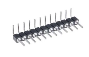 2 x Preci-Dip 2,54 mm 12-fach 1-reihig rechter Winkel Durchsteckstecker Leiterplattenleiste - Bild 1 von 1