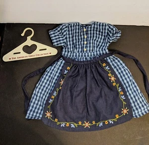 American Girl Pleasant Company Kirsten On The Trail Blue Checked Dress Outfit - Picture 1 of 6