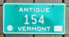 Vermont 1990's Vintage Antique Car Horseless Carraige Embossed License Plate