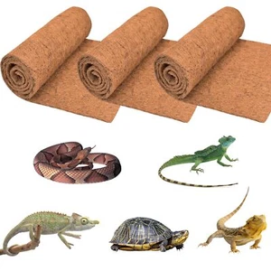 3 Rolls Coconut Fiber Reptile Substrate Mat 18 x 24 inches Natural Coco Mat R... - Picture 1 of 7