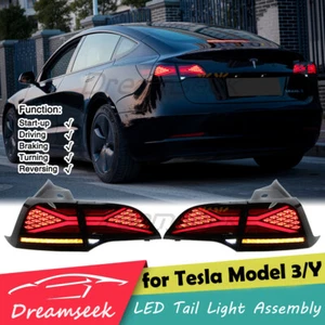 LED Tail Light Assembly For Tesla Model 3 Y 2020 2021 2022 Taillight Replacement - Picture 1 of 10