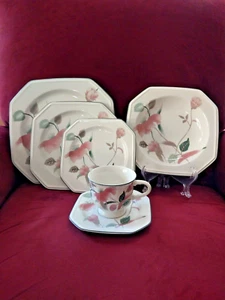 Silk Flowers Mikasa ( six pc place setting) Vin. Japan ( 12 AVAILABLE) - Picture 1 of 5