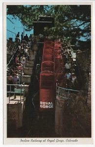 Postal cromada de mediados de siglo Incline Railway Royal Gorge Colorado CO sin publicar - Imagen 1 de 11