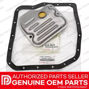 GENUINE Toyota Lexus OEM Auto Transmission Oil Strainer Filter + Oil Pan Gasket - Picture 1 of 3