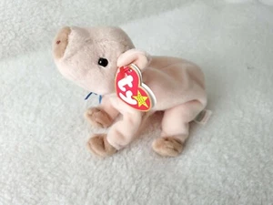 TY Beanie Baby The Pig Knuckles Plüschtier mit Hologramm-Etikett 6,5 Zoll - Bild 1 von 7