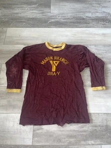 Vintage 50s Champion Running Man Raglan T Shirt Jersey Military Football USA - Picture 1 of 12