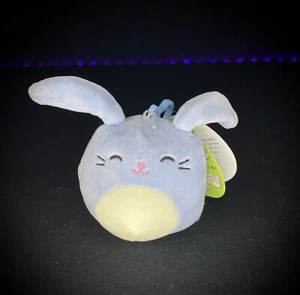 NWT Squishmallows Sebastian Periwinkle Bunny 3.5" Clip On Easter 2021 Kellytoy - Picture 1 of 4