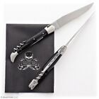 Handmade Black Horn D2 Stainless Steel Pocket Knife Folding Hunting Camping
