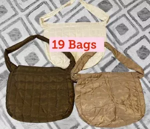 Lot Blanks Large Puffer Quilted Tote Bag Favors Bridesmaids Bachelorette Crafts - Picture 1 of 6
