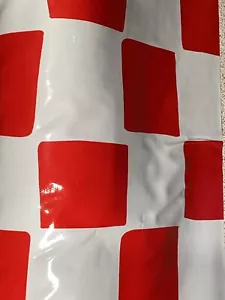 Commercial Vinyl Table Cover City Diner Red /White Kittrich Co. 54" X 36ft NEW - Picture 1 of 2