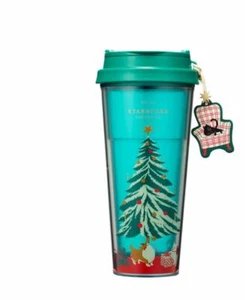 Starbucks Korea 2020 Christmas tree tumbler 473ml - Picture 1 of 2