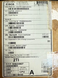NEW Cisco VG204XM Ethernet Analog Voice Gateway VG204XM - Picture 1 of 3