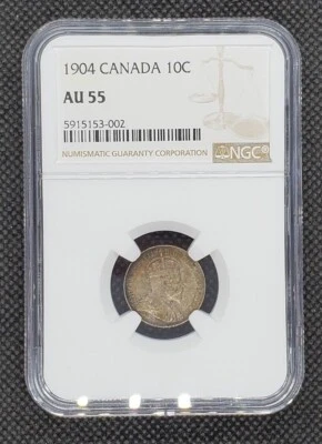 1904 Canada 10 Cents | NGC AU55 - Image 1 of 4