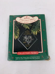 Hallmark Keepsake Collector's Series Four Colly Birds Ornamento Acrílico 1987 - Imagen 1 de 7