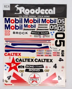 Decal Roodecal Ford Sierra RS Cosworth Brock 1:24 RC4 Caltex Bond Stewart Mobile - Picture 1 of 3