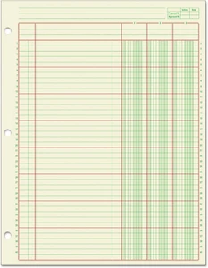 Columnar Analysis Pad, 3 Column, 8 1/2 X 11, Single Page Format, 50 Sheets/Pad ( - Picture 1 of 12
