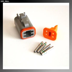 Deutsch DT 4-Pin Genuine Female Connector Kit, 14-16AWG Solid Sockets, USA - Picture 1 of 5