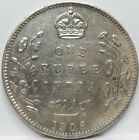 INDIEN BRITISCH 1 Rupie 1906 B Mumbai Bombay XF + Edward VII Silber Großbritannien #B36
