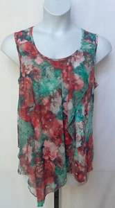 Susan Lawrence ladies size L sleeveless top with floral print. - Picture 1 of 11