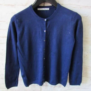 WOMENS ZARA CREW NECK WOOL BLEND BUTTONED CARDIGAN UK SIZE 12/14 REF (NC10049 - Picture 1 of 7