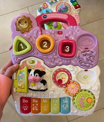 XXL Kiste Kinder Lernspielzeug VTech Vorschule Lerntisch Spieltisch - Bild 1 von 4