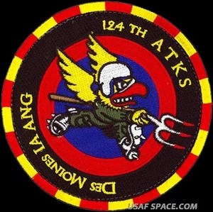 USAF 124o ATAQUE SQ–DES MOINES IA ANG - MQ-9 REAPER UAV DRONE - PARCHE ORIGINAL - Imagen 1 de 2