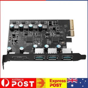 PCIe X4 To USB 3.2 Card 20Gbps Expansion Add on Card 3x USB3.2 and 2x TPYC-C 15W - Picture 1 of 11