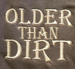 NEU POLOSHIRT MIT ÄLTER ALS SCHMUTZ STICKEREI  - Bild 1 von 2