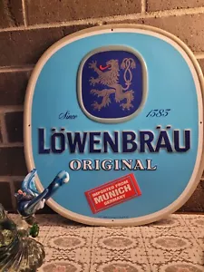Lowenbrau Original Imported From Munich Germany Tin Sign - Picture 1 of 7