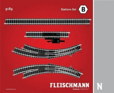 Fleischmann 9189 N Scale STATION SET B TRACK PK - Image 1 of 2