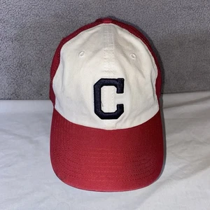 Cleveland Indians Block C Wahoo Logo Strapback Hat Baseball Cap MLB 47 Brand - Picture 1 of 11